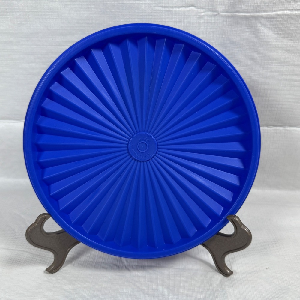 Tupperware Servalier Blue Starburst Lid Replacement 1205-13 Round 8.25 Inch